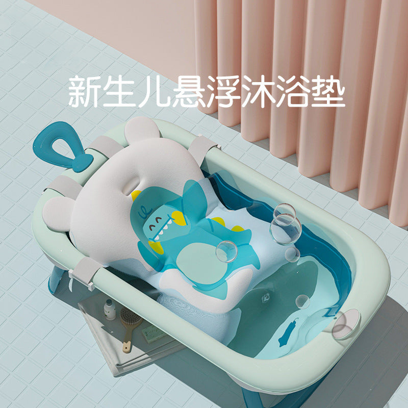 Little dinosaur newborn baby bath bed lying support baby bath net bathtub suspended bath mat handy gadgetneutral can sit and lie down