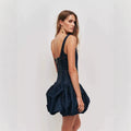 New arrival cross-border fashion denim slim high waist suspender skirt high waistdressbacklessshort