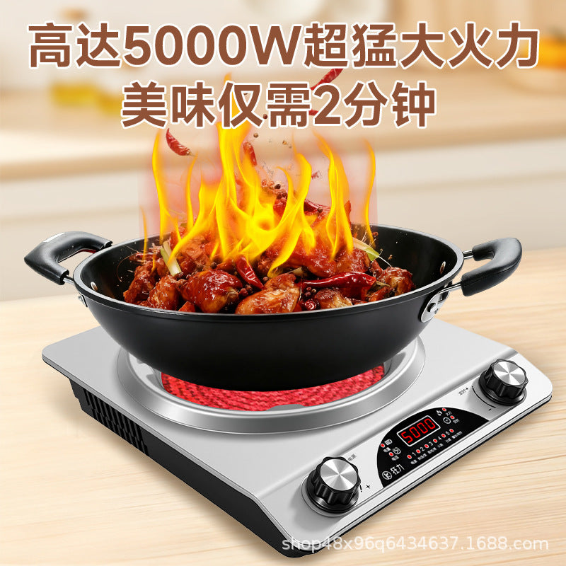 Concave electric ceramic stove, high power, no pot selection, fierce fire, hot pot, stir-fry, barbecue, for home commercial concave stove, waterproof cross-border
