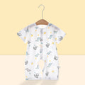 Baby short-sleeve romper with open crotch - summer outfit for infants and toddlers - class a pure cotton thin summer clothes - baby onesie for summer
