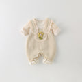 Autumn new arrivals: baby overalls & romper set - stylish & chic floral two-piece outfit for girls