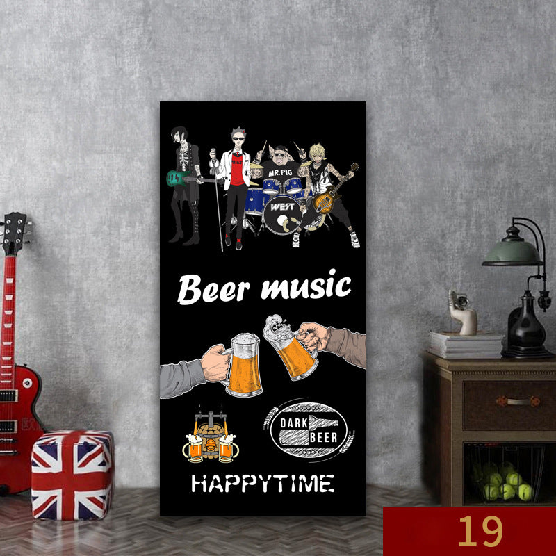 Bar wall decoration painting leisure bar pub box mural industrial style background wall beer KTV hanging painting