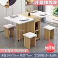 Imitation white with light 1.4m [rubber wheel + soft bag 4 stools] fully enclosed table legs