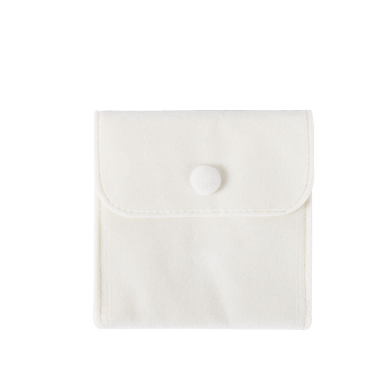 Velvet jewelry snap pouch - double-sided fleece bracelet snap bag with flap, anti-oxidation, wholesale jewelry packaging bags