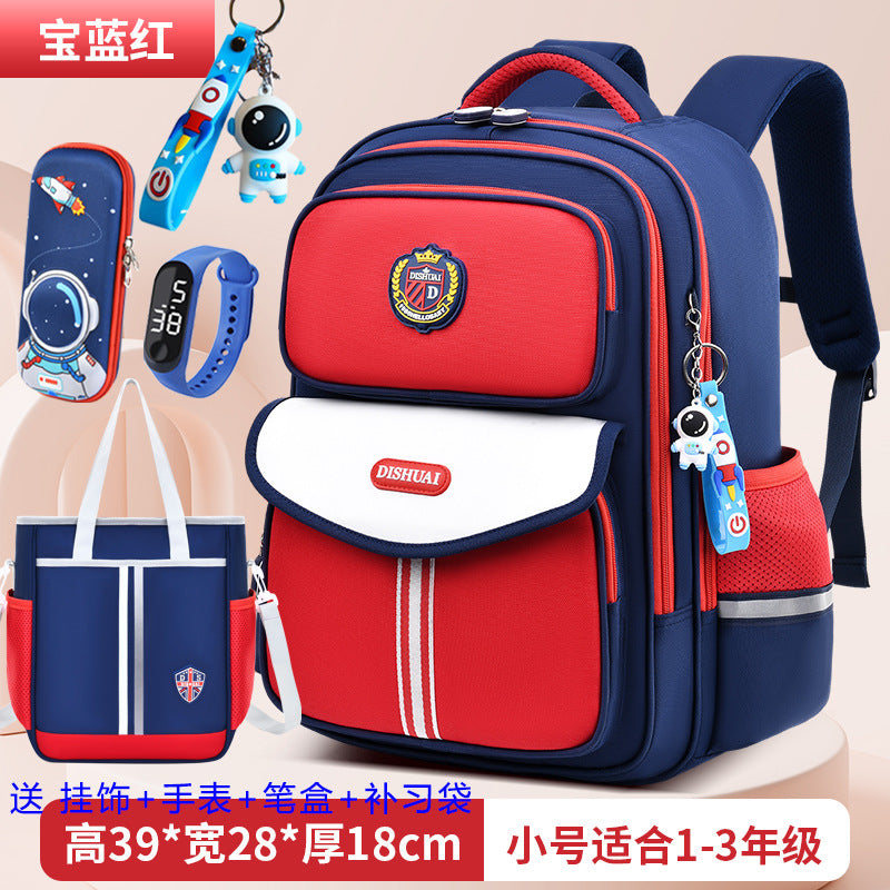 2026 new school backpack for elementary school students, grades 1-6, boys and girls, ultra-lightweight, load-reducing, and spine-protecting
