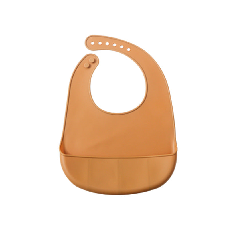 Baby bibs baby eating pockets waterproof and spill-proof food grade silicone supplementary food tableware leak-proof silicone bibs