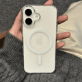 Suitable for iphone16promax transparent magnetic phone case apple 15 official simple protective case 14pc hard case