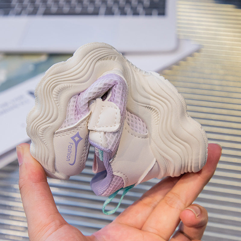 Children's daily versatile dad shoes boys and girls simple and comfortable mesh breathable sports shoes non-slip and wear-resistant casual shoes