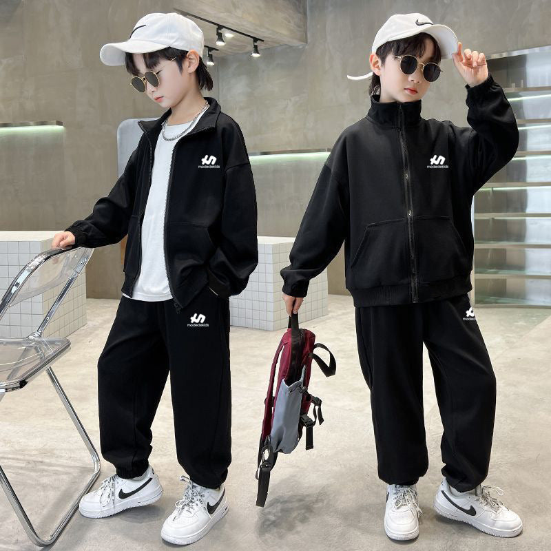 Boys' fall outfit set  new style: stylish and trendy two-piece tracksuit for older kids and teens - perfect for making a statement