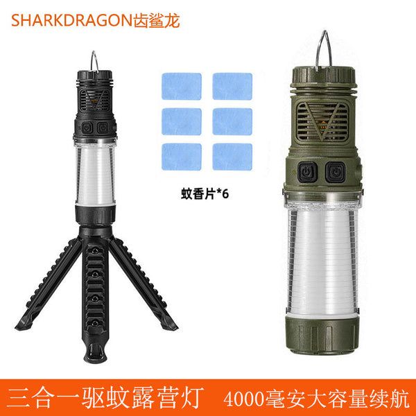 Cross-border new three-in-one LED camping light Type-C charging portable magnetic outdoor mosquito repellent camping tent light