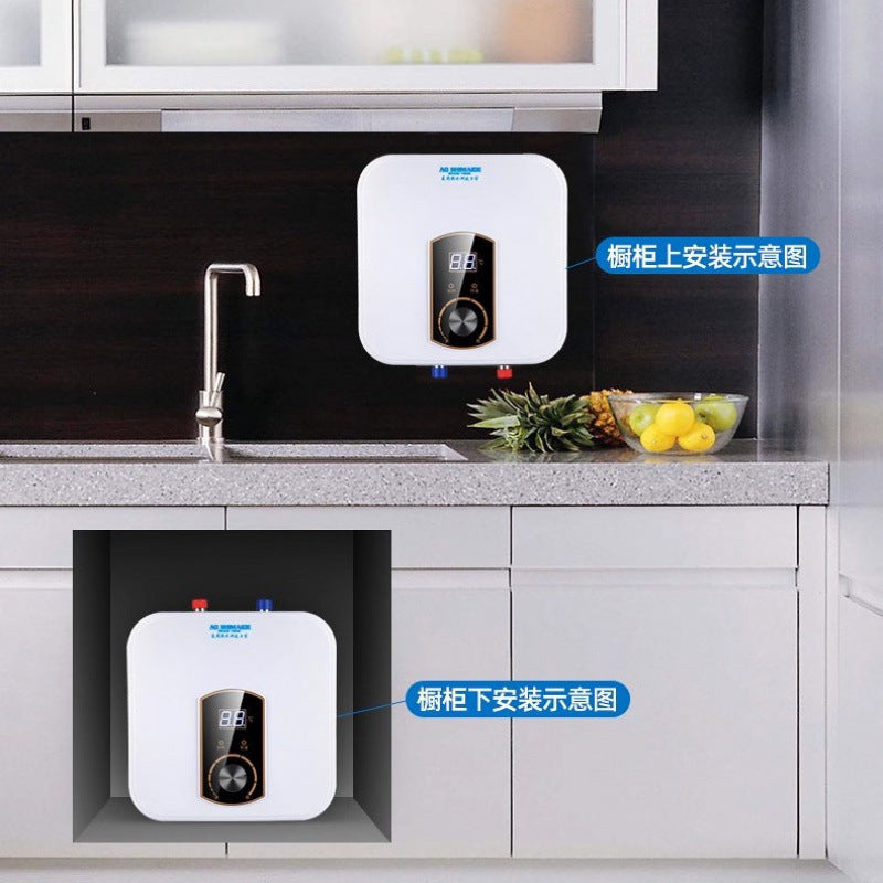Small Kitchen Treasure Household Kitchen Treasure Undercounter Water Heater Quick Heating First-Class Energy Efficiency Water Storage Kitchen Small Electric Water Heater GO