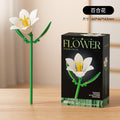 artificial bouquet single preserved flower desktop decoration toy rose flower assemble building block insert toy
