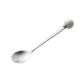 Accessible luxury ceramic ball fruit fork for home stainless steel spoon multi-purpose dessert spoon good-looking glazed pastry fork