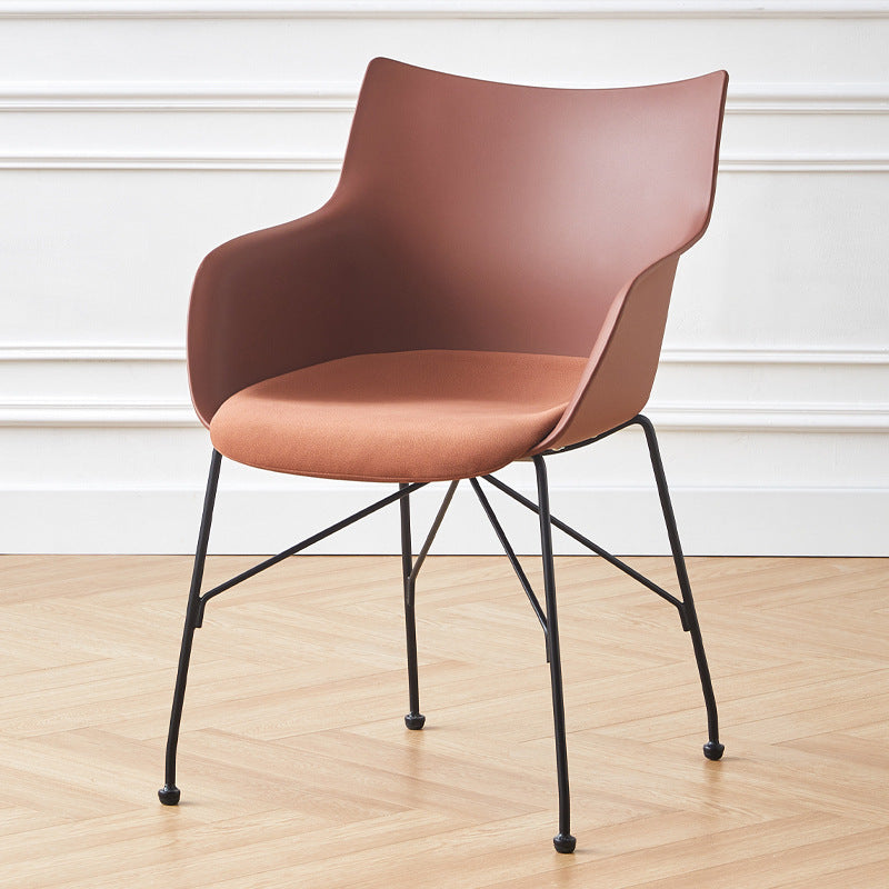 Business plastic chair computer chair reception negotiation chair restaurant stool thickened backrest chair office chair swivel chair for extended sitting