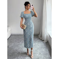 Ebay fashion cross-border export women's summer silmfashionslimming look floral dress