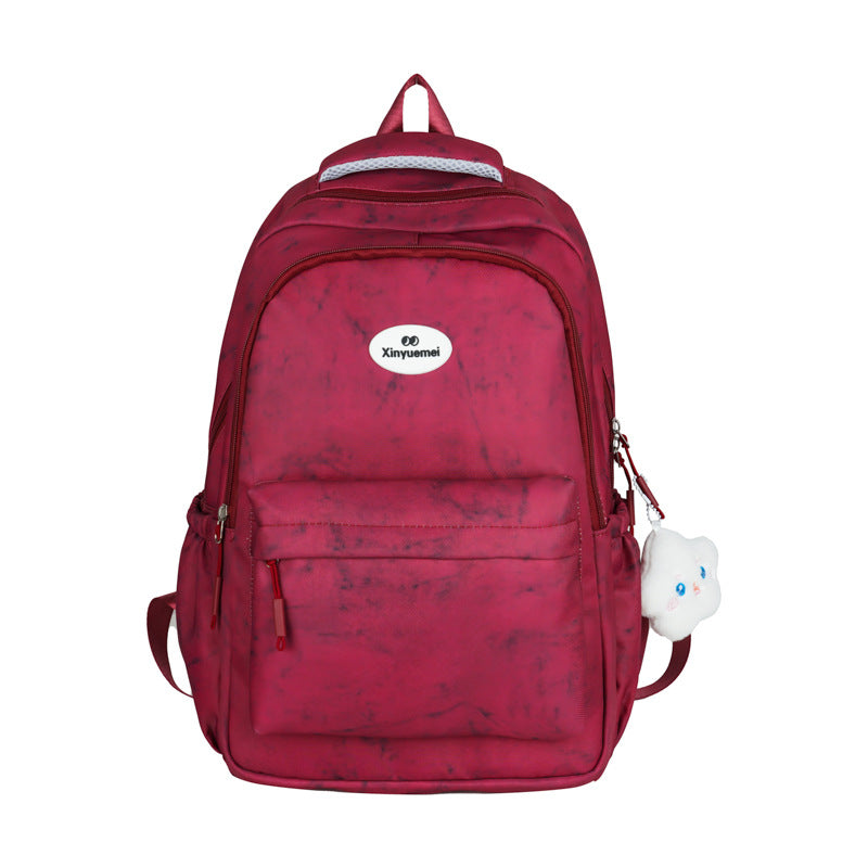 New fashionable and simple tie-dye junior high school high school student schoolbag girls large capacity backpack lightweight versatile travel bag