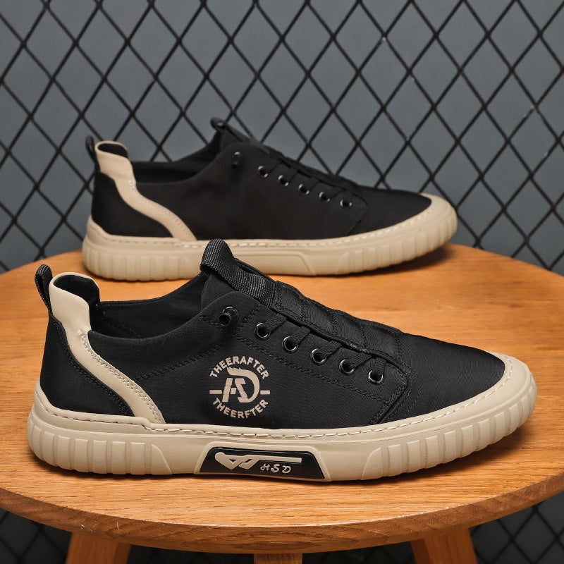 Men's spring breathable lightweight anti-odor old beijing cloth shoes slip-on casual sneakers ice silk canvas driving trendy shoes