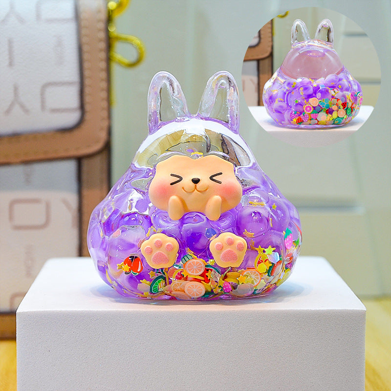 oversized three-dimensional quicksand KIKI shopping mall blind box figure desktop ornament car pendant DIY jewelry accessories