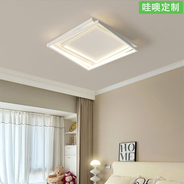 [Wow] Master bedroom ceiling light cream wind minimalist modern simplicity 2025 new creative ring room light