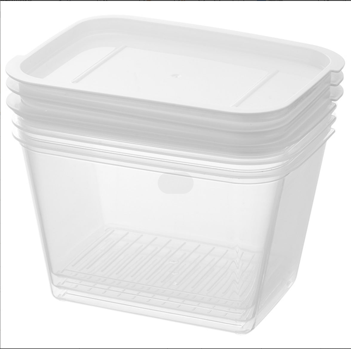 Refrigerator storage box Sealed fresh-keeping box Food grade freezer special meat frozen meat box Fruit food packing box