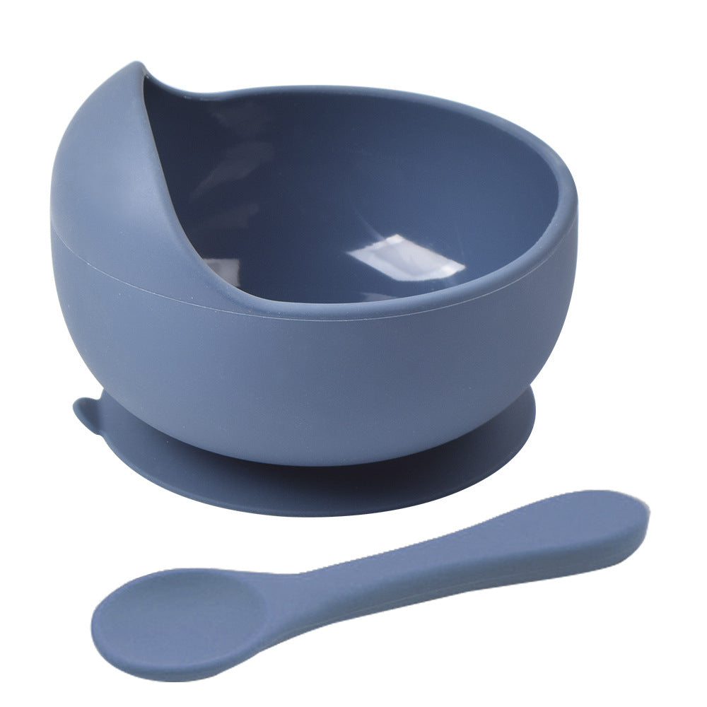 Baby silicone bowl kids' tableware food supplement bowl suction bowl maternity and infant supplies silicone plate cross-border hot seller