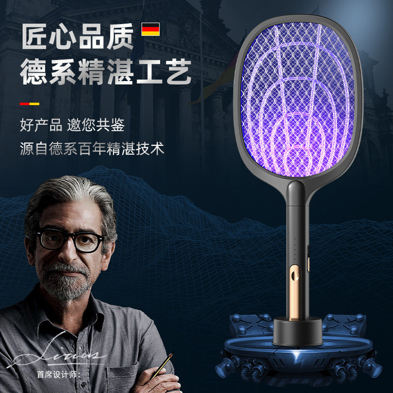 household electric mosquito swatter rechargeable automatic mosquito trap and mosquito swatter electric shock mosquito killer lamp two-in-one camping style fly swatter