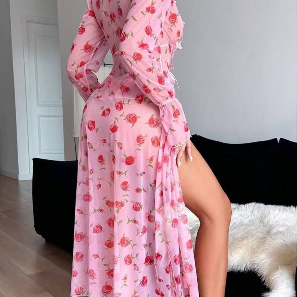 new arrivalsexyintimatessweet floral lace pure desire deep v nightgown bikini fashion suit 3440