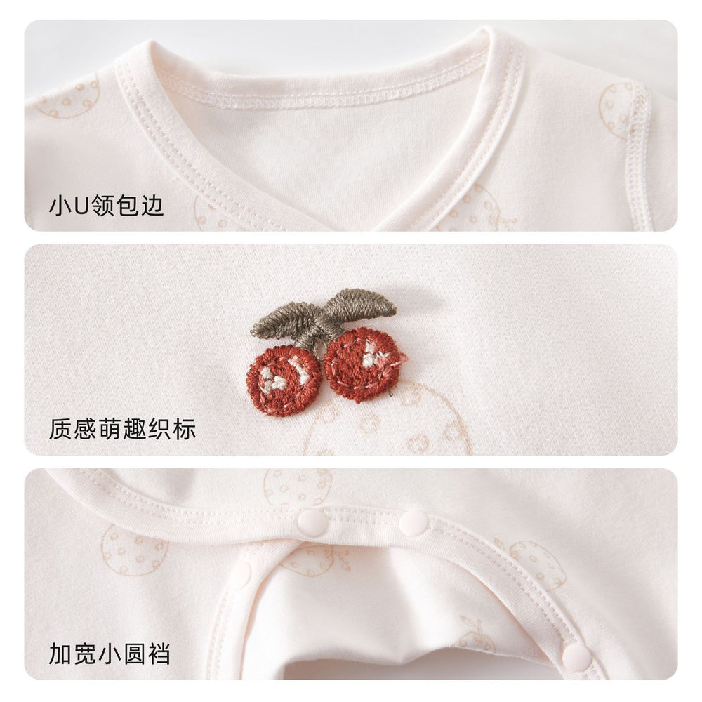 Babibele pure cotton boneless baby rompers all year round butterfly clothing toddler onesie long sleeves belly protection home clothes