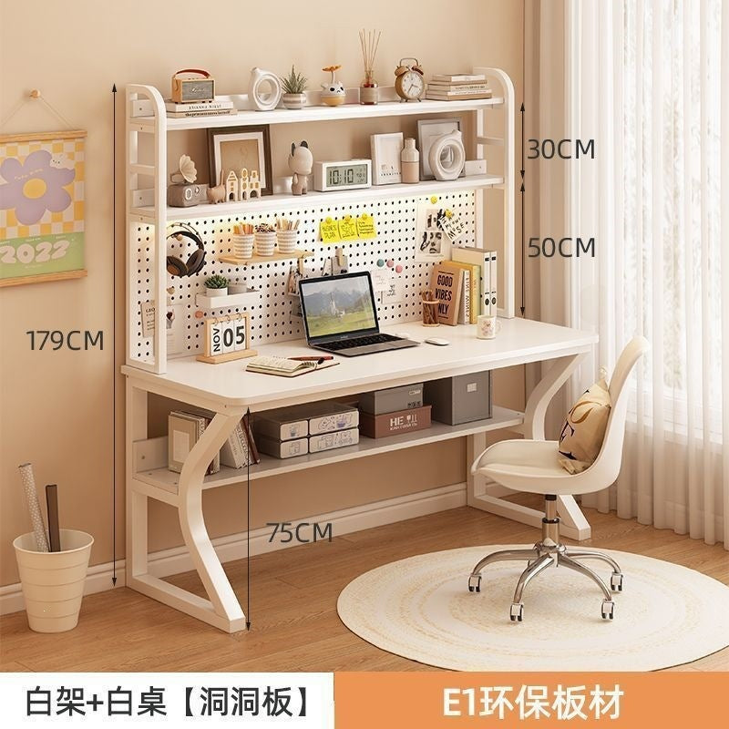 Computer desk desktop for home student study writing desk bedroom desk bookshelf all-in-one small table simple office desk