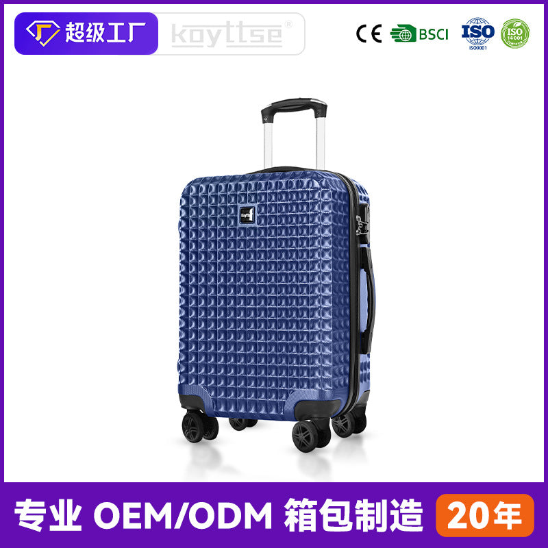 Cross-border dedicated ABS tie rod suitcase for business travel, strong and wear-resistant suitcase, boarding password box wholesale