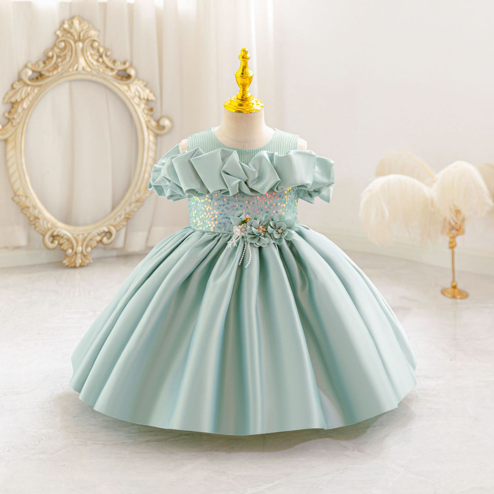 New girls' first birthday dress, birthday party dress, high-end kids' dress, christmas princess dress for girls, kids' gown