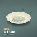 New gold inlaid with jade d1308