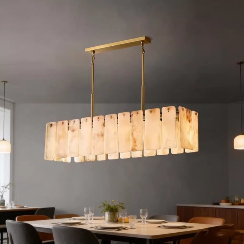 American-style marble chandelier, a touch of luxury for your dining room. simple yet grand, perfect for bedrooms, living rooms, and marble dining tables