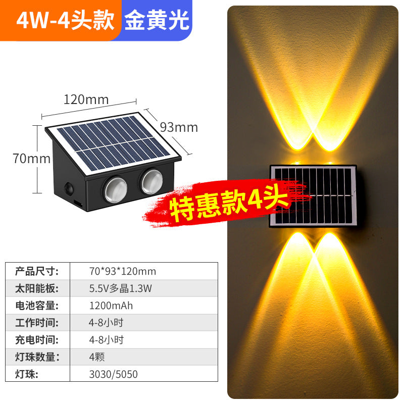 Solar outdoor lights - patio wall washers, balcony ambient lighting, garden smart lighting, minimalist stair and step lights