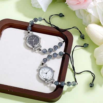 Xiaoxiangfeng braided watch girls bracelet watch nicheaccessible luxuryinschiceasiest for matchcamellia beaded watch