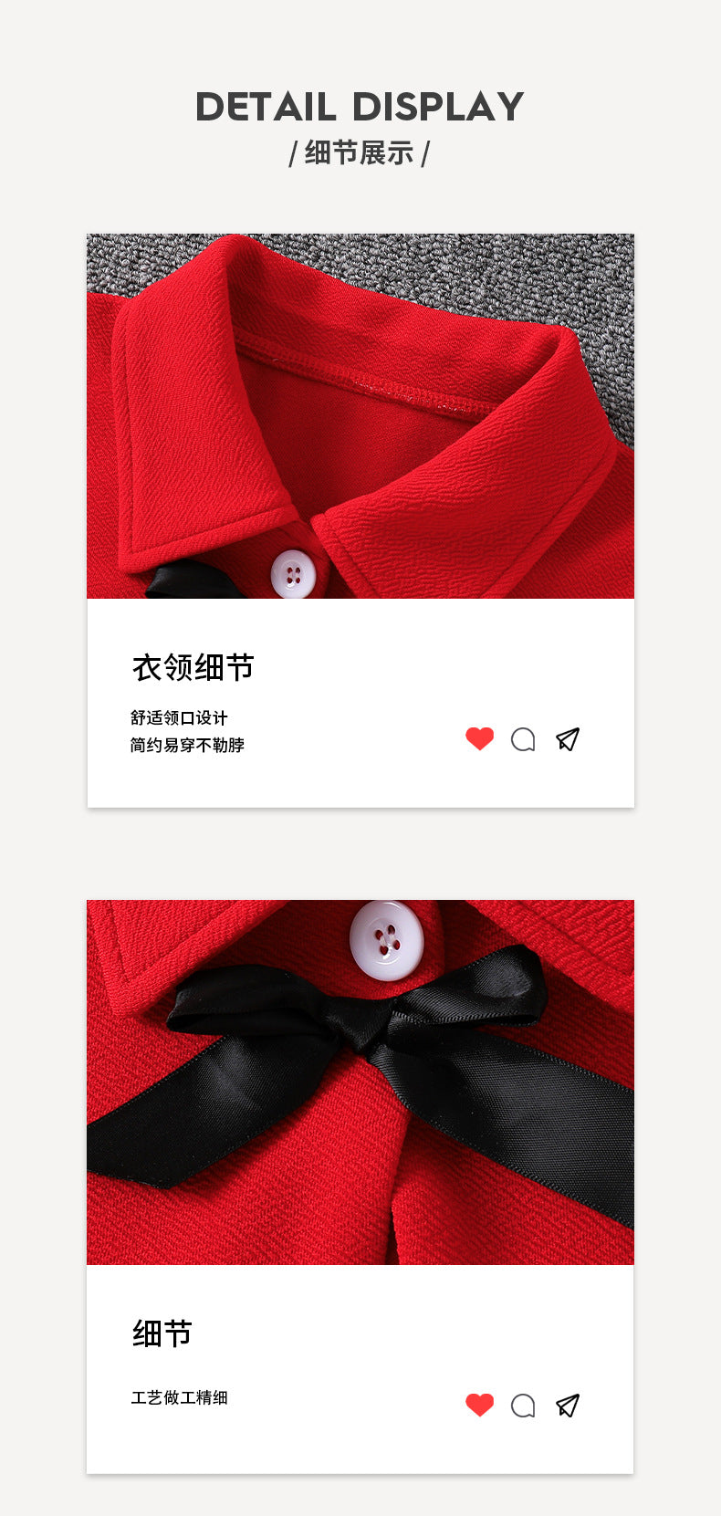 Girls' foreign trade dress set: red lapel jacket, vest dress, printed bowknot two-piece outfit for children