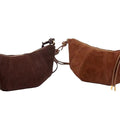 Croissant 2024 fall and winternew arrival women's bag fashioncasualretro velvet cowhide bag shoulder crossbody genuine leather bag
