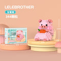Compatible with lego micro building blocks: piggy diary kids' toys diy assembly cartoon trendy toys for street vending wholesale