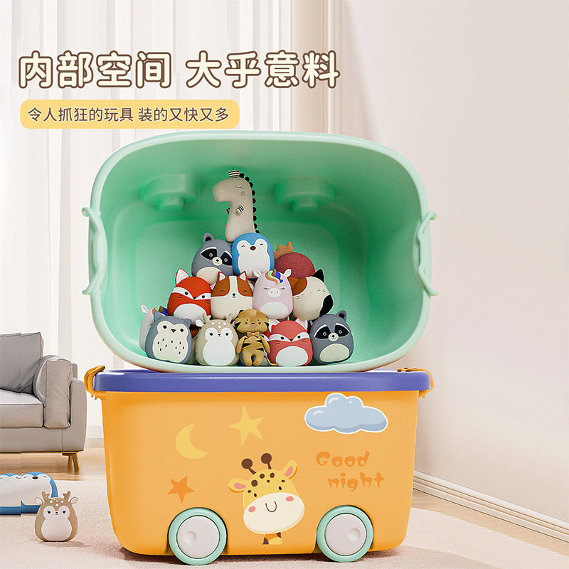 Large capacity kids' clothing storage bin - extra large organizer for baby toys, dolls, books, and more