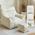 [little devil-sofa chair] cream white + footstool [waterproof and anti-fouling cat scratch leather]