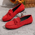 plus sizebows bean shoes for women spring & fallnew arrivalcasual suede shallow mouth slip-on soft bottomflatswholesale