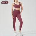 fashion yoga wear classy sense of movement pure color high elastic tight height strength sports suit fitness wear for women