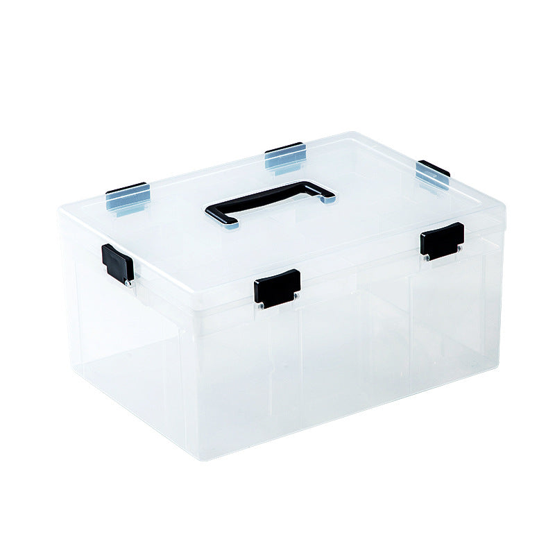 Children's toy storage box transparent plastic small particles building block Lego storage box parts accessories finishing box wholesale