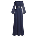 fashionelegantwork clothinghigh waistslimming look african plus size women's clothingloosepure colordress comes with belt