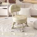Swivel caster stool, portable shoe-changing stool for doorways, household living room and bedroom rolling stool, low stool with seamless edges, perfect for wiping floors and taking care of kids