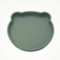 Wholesale baby and maternity products, divided children's training tableware set, baby food supplement bear plate, baby silicone dinner plate