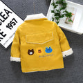 Baby thickened outerwear  new style children's fashionable fleece cotton coat infant corduroy jacket autumn and winter clothing for boys