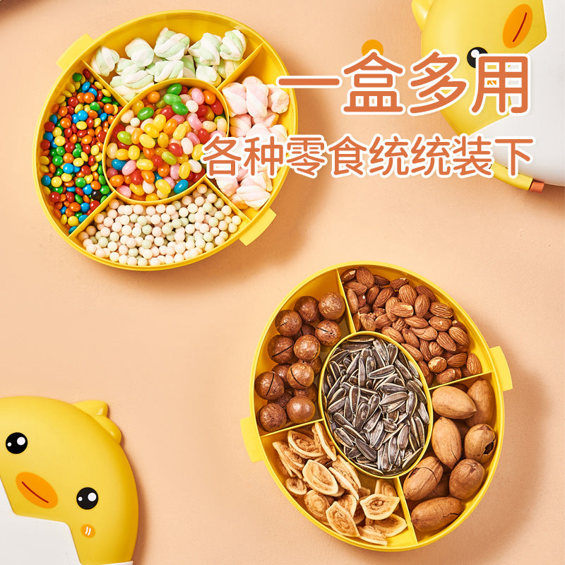 Broken shell chicken dried fruit plate with lid dried fruit box for home living room coffee table nut candy box melon seed box snack candy plate