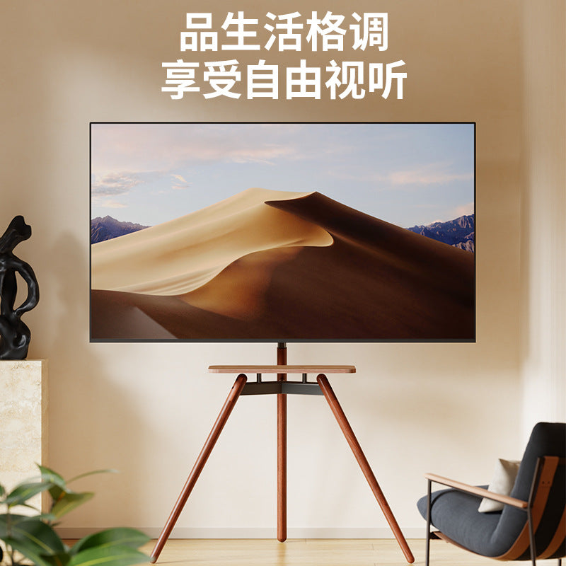 Movable TV cabinet bracket Floor-to-ceiling storage Solid wood antique living room Bedroom monitor TV hanger