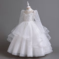 kids catwalk performance dress new arrival children's clothing girl spring and summer dress evening dress princess skirt tutu skirt